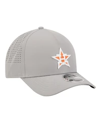 New Era Men's Gray Houston Astros Micro Logo 9FORTY M-Crown A-Frame Adjustable Hat