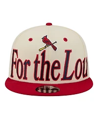 New Era Men's Cream St. Louis Cardinals Oversized Slogan 9FIFTY Snapback Hat