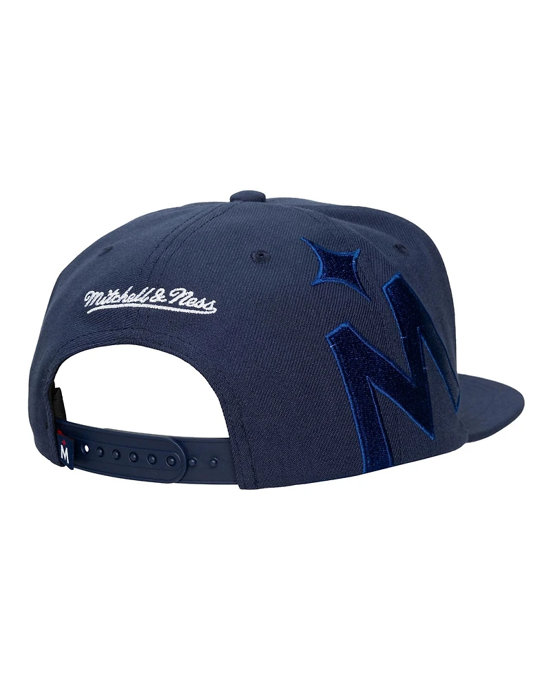 Mitchell & Ness Men's and Women's Navy Minnesota Twins Side Logo Snapback Hat