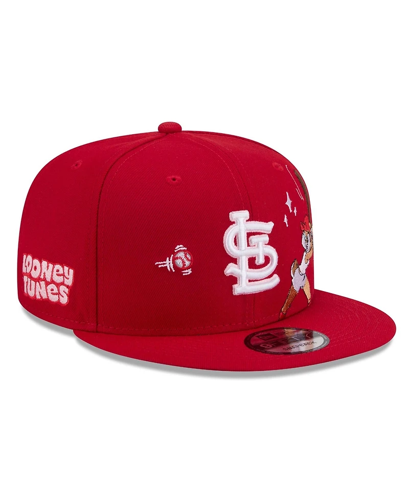 New Era Men's Red St. Louis Cardinals Looney Tunes Lola Bunny 9FIFTY Snapback Hat
