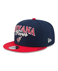New Era Men's and Women's Navy, Red Indiana Fever Wnba Tip-Off 2026 Metal Badge A-Frame 9FIFTY Snapback Hat