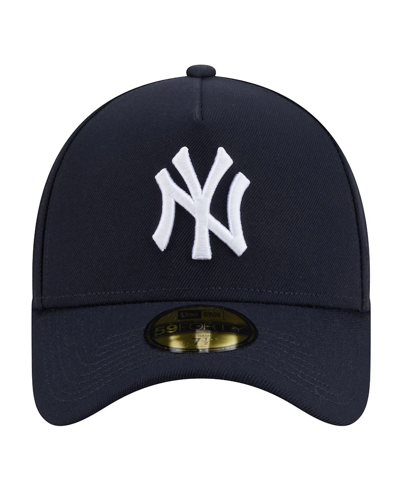 New Era Men's Navy York Yankees A-Frame 59FORTY Fitted Hat