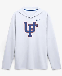 Nike Men's White Florida Gators 2026 Sideline Lightweight Dri-fit Long Sleeve Hooded Sweatshirt