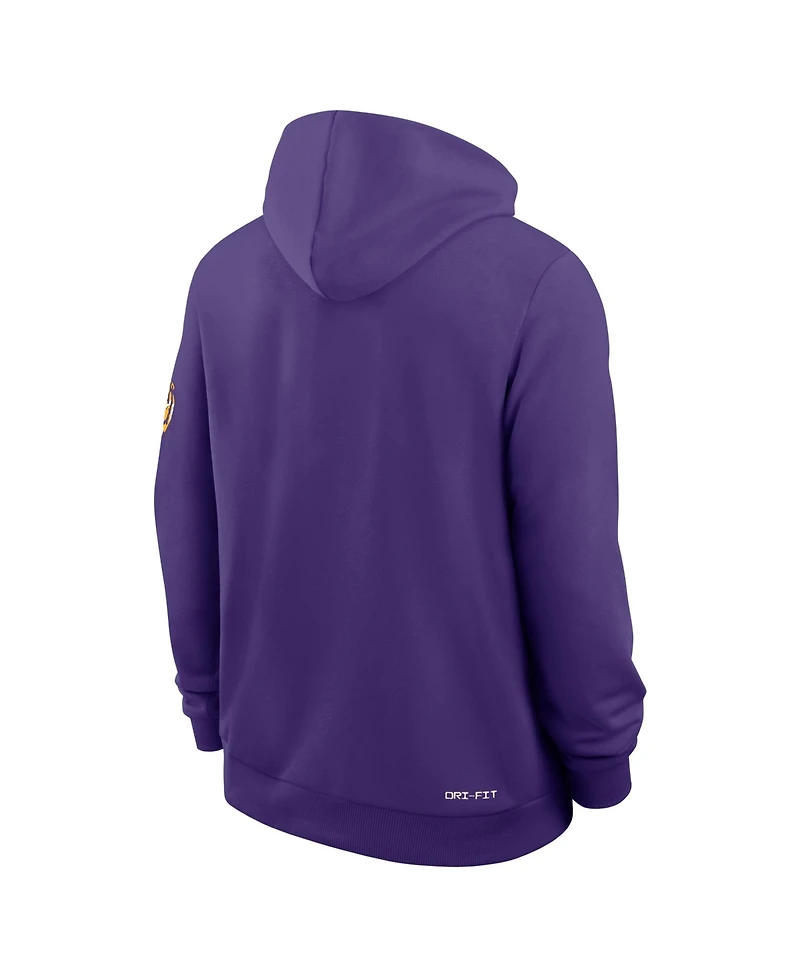 Nike Men's Lsu Tigers 2026 Sideline Standard Issue Dri-fit Hoodie
