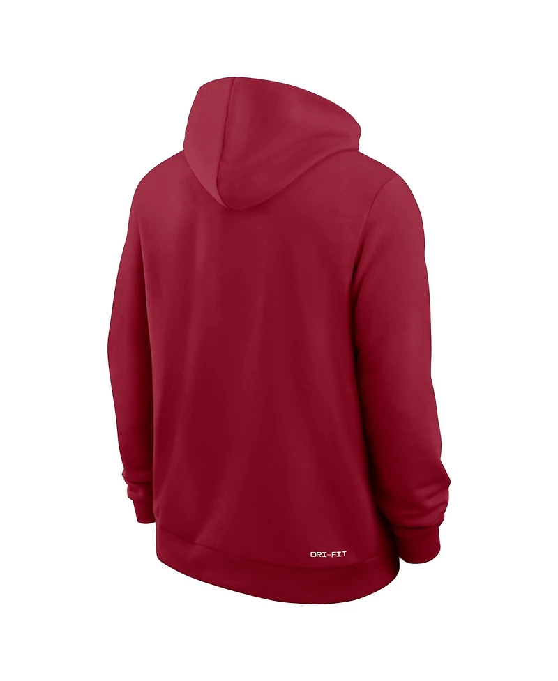 Nike Men's Crimson Alabama Tide 2026 Sideline Standard Issue Dri-fit Full-Zip Hoodie