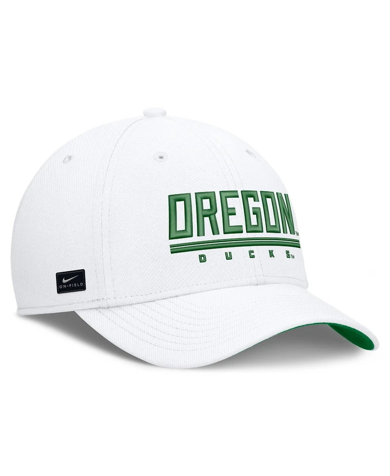 Nike Men's White Oregon Ducks Game Day Rise Swooshflex Hat