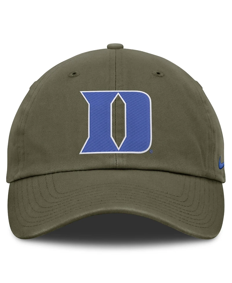 Nike Men's and Women's Olive Duke Blue Devils Primetime Club Adjustable Hat