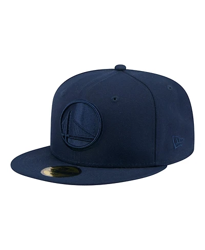 New Era Men's Navy Golden State Warriors Tonal Color Pack 59FIFTY Fitted Hat