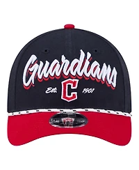 New Era Men's Navy, Red Cleveland Guardians Team Loyal 9FORTY M-Crown Adjustable Hat