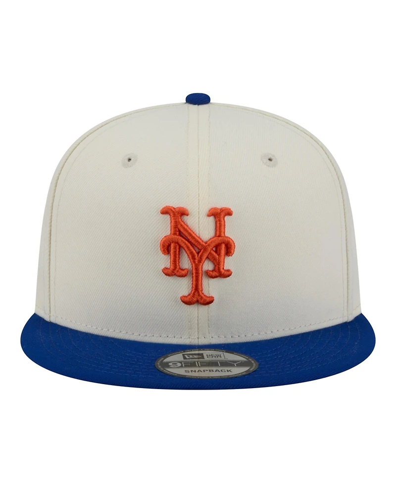 New Era Men's Cream, Royal New York Mets Localized 9FIFTY Snapback Hat