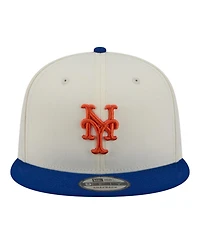 New Era Men's Cream, Royal New York Mets Localized 9FIFTY Snapback Hat