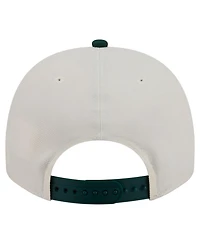 New Era Men's Cream, Dark Green Cincinnati Reds Chrome A-Frame 9FIFTY Snapback Hat