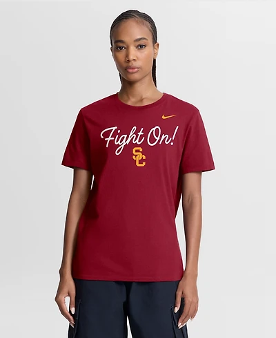 Nike Women's Cardinal Usc Trojans Script Mantra Logo T-Shirt