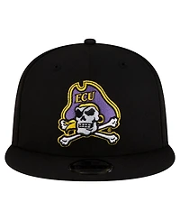 New Era Men's Black Ecu Pirates Team 9FIFTY Snapback Hat