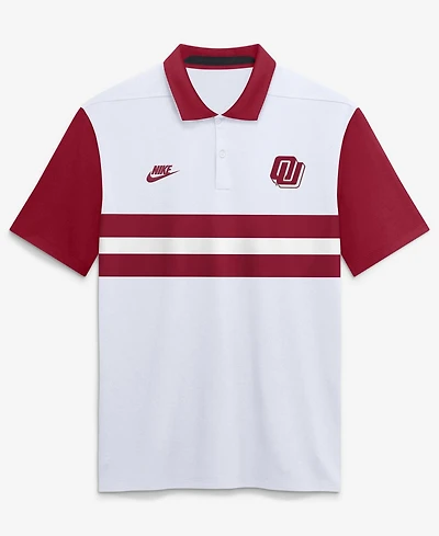 Nike Men's White Oklahoma Sooners Legacy Vapor Logo Dri-fit Polo Shirt