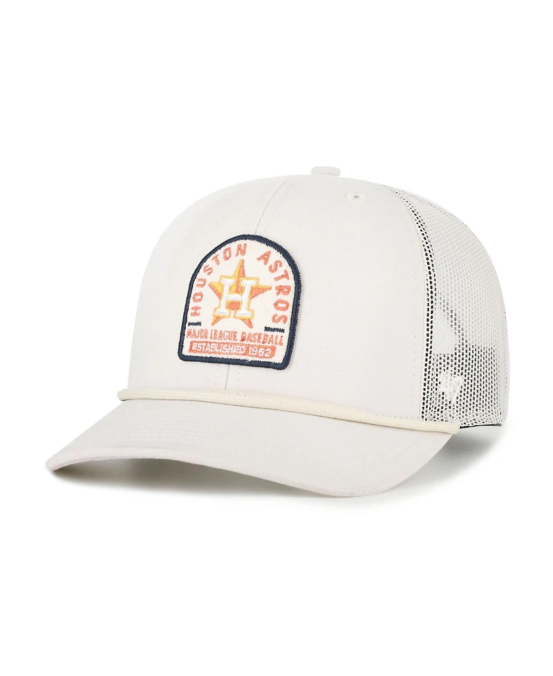 '47 Brand Men's Cream Houston Astros Gravestone Adjustable Trucker Hat