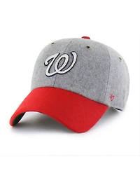 '47 Brand Men's Gray Washington Nationals Golden Age Wool Clean Up Adjustable Hat