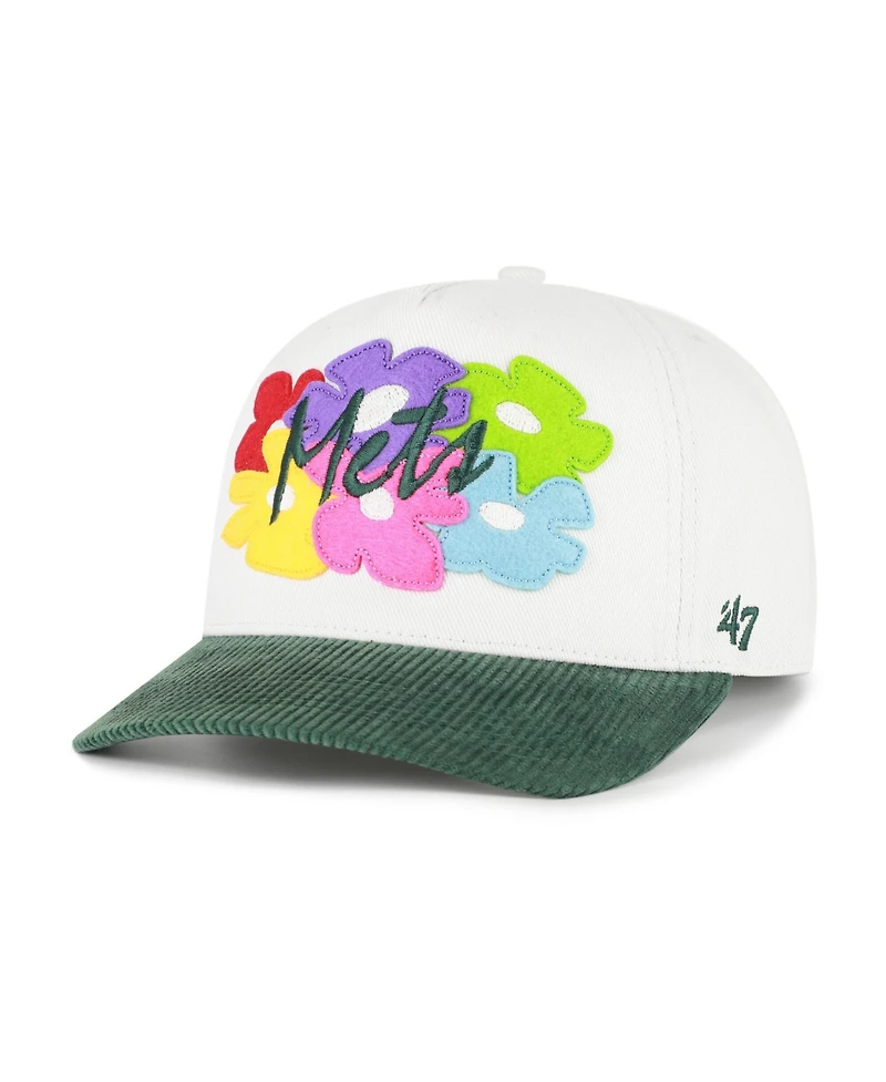 '47 Brand Men's White, Green New York Mets Flora Gallery Hitch Adjustable Hat