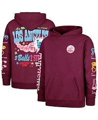47 Brand Men's and Women's Burgundy Los Angeles Dodgers Earl Foundation Hoodie