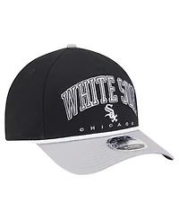 New Era Men's Black, Gray Chicago White Sox Arch 9FORTY A-Frame M-Crown Adjustable Hat