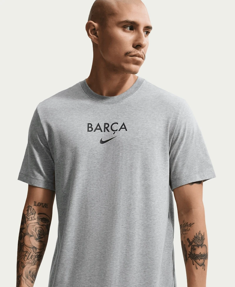 Nike Men's Gray Barcelona Wordmark T-Shirt