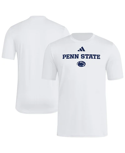 Adidas Men's White Penn State Nittany Lions Wordmark Polyester T-Shirt