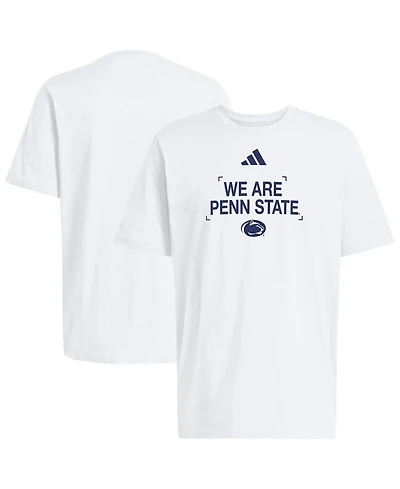 Adidas Men's White Penn State Nittany Lions Slogan Cotton T-Shirt
