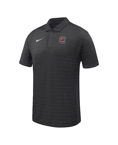 Nike Men's Black South Carolina Gamecocks Dri-fit Victory Stripe Polo Shirt