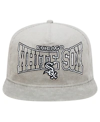 New Era Men's Gray Chicago White Sox Corduroy Golfer Snapback Hat