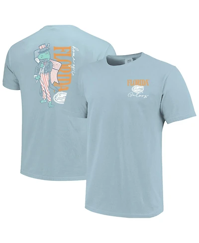 Image One Women's Light Blue Florida Gators Americana Mascot Comfort Colors T-Shirt