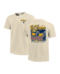 Image One Men's Natural West Virginia Mountaineers Comfort Colors Hand-Drawn Campus Stack T-Shirt