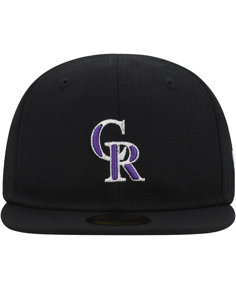 New Era Baby Boys and Girls Black Colorado Rockies My First 59FIFTY Fitted Hat