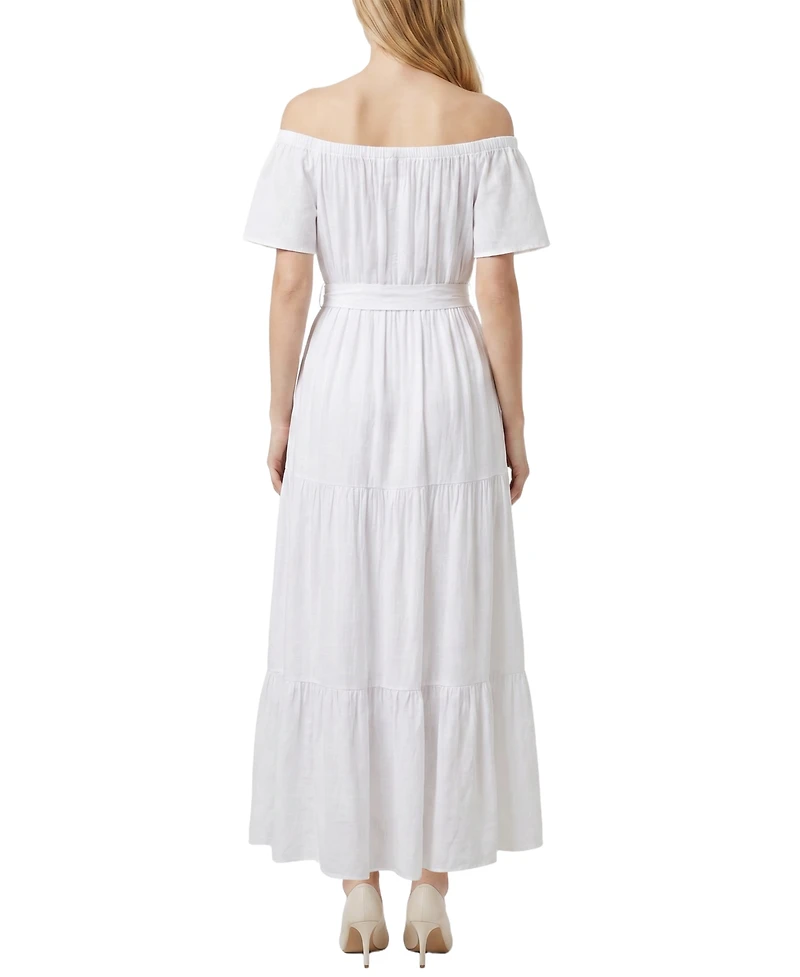 Ny Collection Petite Off The Shoulder Maxi Dress