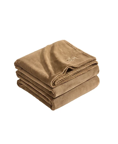 Lacoste Home Courtside Coco Flannel Ultra-Soft Blanket, Full/Queen