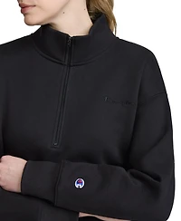 Champion Women's Fleece Mock Neck Quarter-Zip Sweatshirt