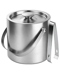 Piscifun Stainless Steel Double Wall Insulated Ice Bucket With Lid Tongs 3L For Parties Home Bar