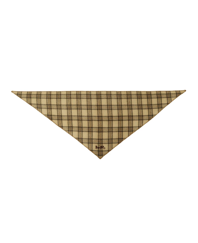 Coach Lucy Plaid Triangle Scarf
