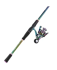 Aofar 1.8/5'10'' Spinning Fishing Reel Rod Combo Two Pieces Portable Gear Trout