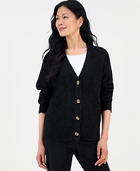 Style & Co Women's Pointelle Boyfriend Cardigan, Macy's Exclusive