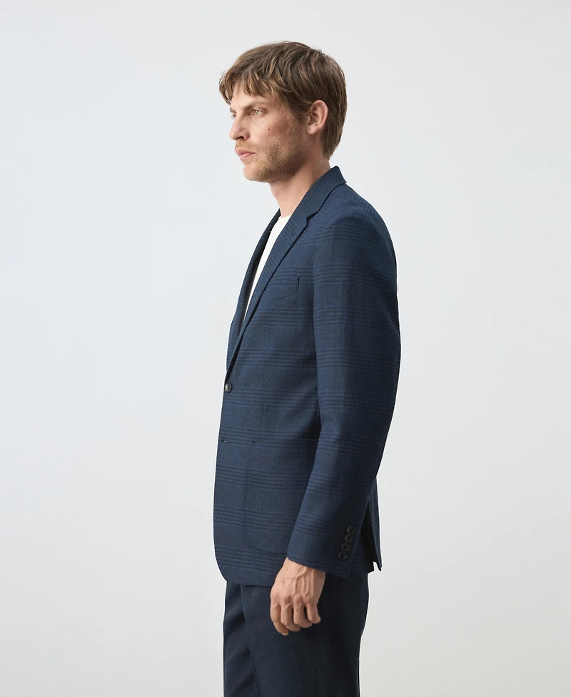 Mango Men's Slim-Fit Striped Linen-Cotton Suit Blazer