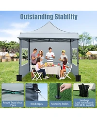 Mecale Pop-Up Canopy Tent with Sidewalls And Awning, for Party or Picnic