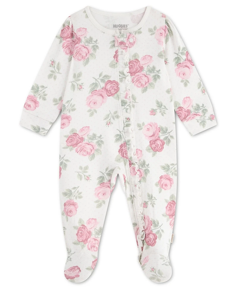 Huggies Baby Girls' Babywear Long-Sleeve Footed Coverall