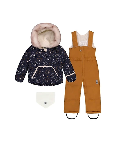 Deux par Toddler Boys ( 2T 3T ) Two Piece Snowsuit Printed Teddy Bears
