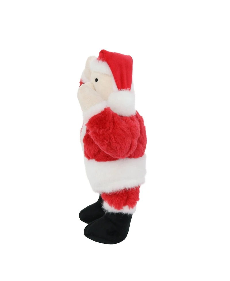 Mighty Holiday Santa, Durable Plush Squeaky Dog Toy