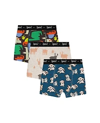 Deux par Little and Big Boy (6-12)Boxer Pack Of 3 Animal Prints