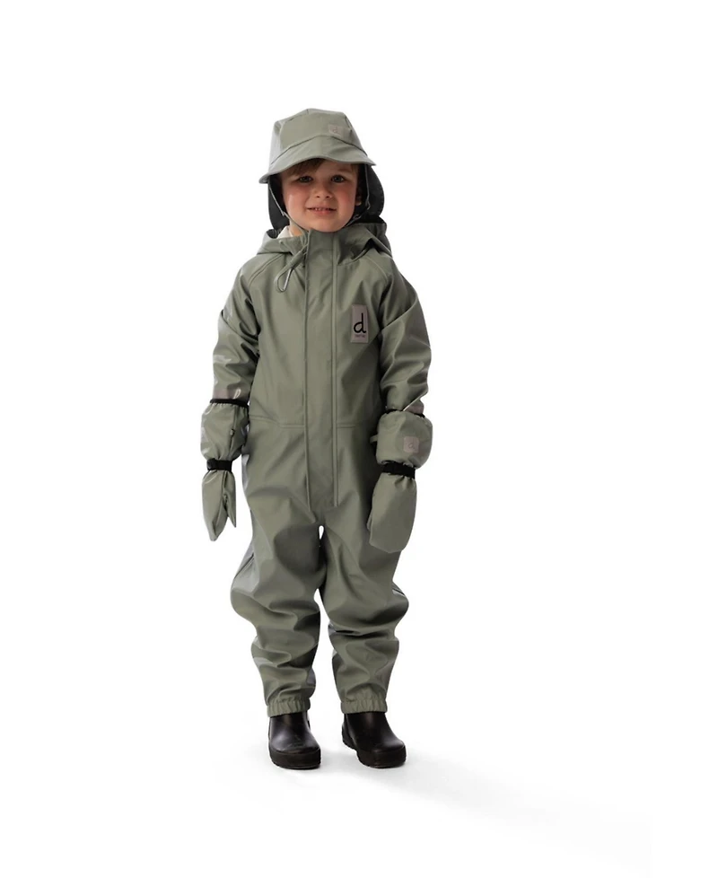 Deux par Toddler Unisex ( 2T To 5T ) Rain One Piece Sage