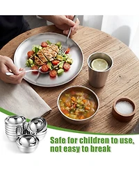 Piscifun Stainless Steel Camping Dinnerware Set Double Walled Insulated