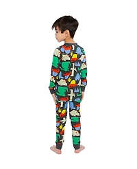 Deux par Deux Toddler Boy (2T - 5T) Cotton Two-Piece Pajama Set