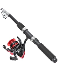 Aofar 6.9feet Fishing Rod Telescopic Carbon Fiber Spinning Reel Combo Set