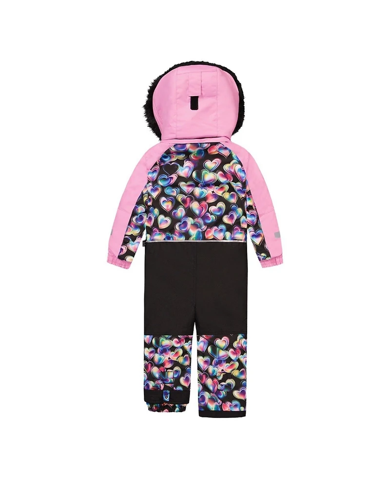 Deux par Toddler Girls ( 2T To 5T ) One Piece Play Snowsuit Heart Print